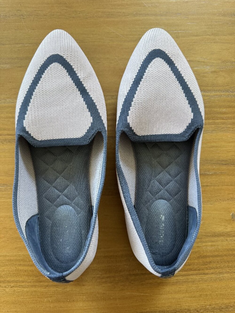 Birdies Pink Gray Knit Loafer Flats Size 9